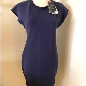 Under armor navy blue dress w/ slit holes in back.